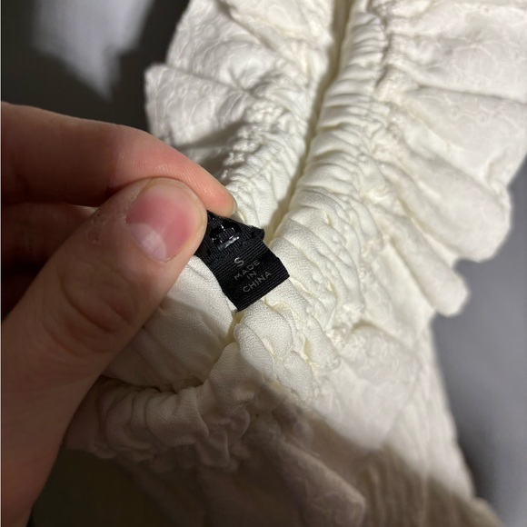 NBD White Strapless Ruffle Mini Dress Size Small - Picture 4 of 4